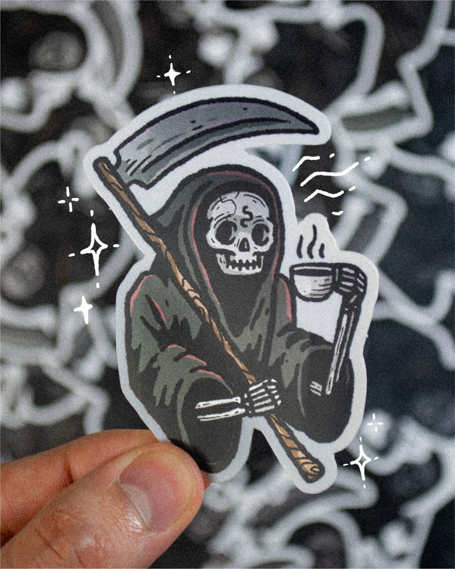 Morning Reaper | Mirror Sticker