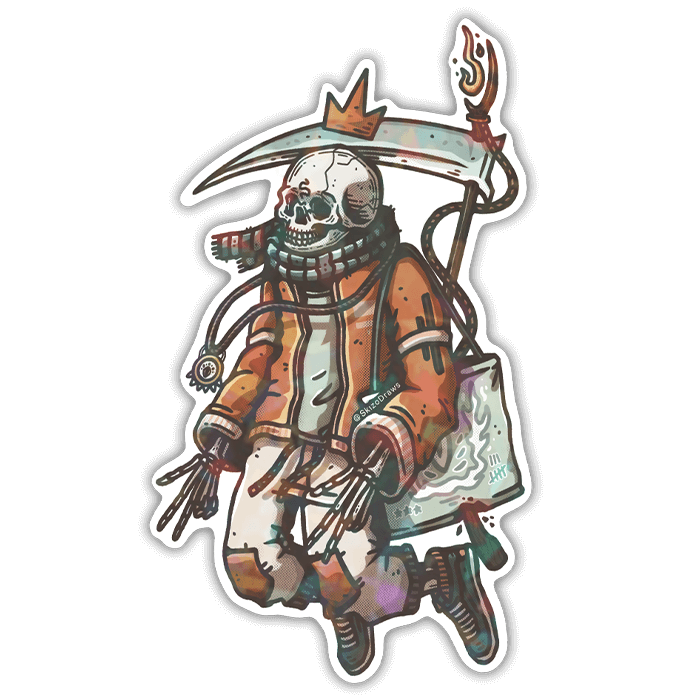 Orange Reaper | Holographic Sticker
