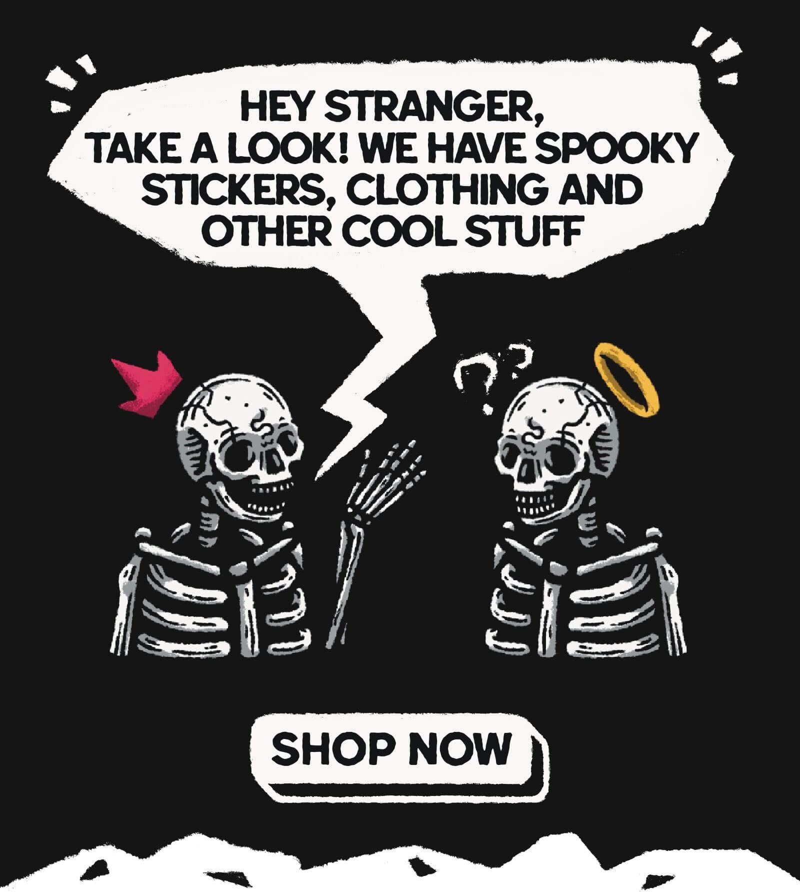 Spooky stickers, clothing and other cool stuff